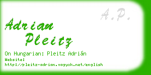 adrian pleitz business card